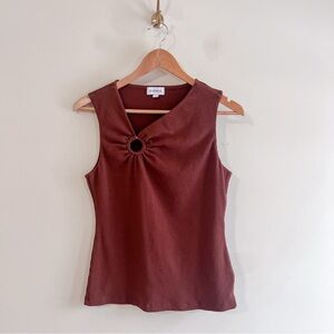 Evereve Keyhole Tank Brown